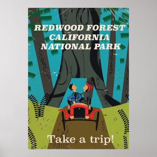 Redwood California vintage poster (Voorkant)