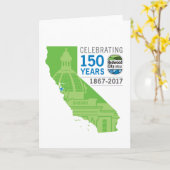 Redwood City 150e Jubileum Kaart (Gele Bloem)