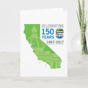 Redwood City 150e Jubileum Kaart