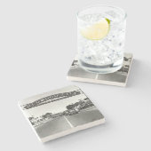 Redwood City 150e Jubileum Stenen Onderzetter (Zijkant)