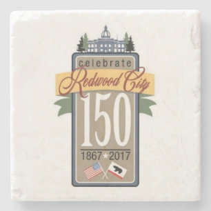 Redwood City 150e Jubileum Stenen Onderzetter