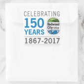 Redwood City 150e Jubileum Vierkante Sticker (Tas)