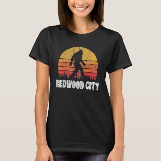 Redwood City  80 Bigoot Retro Sunset T-shirt (Voorkant)