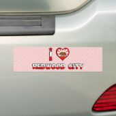 Redwood City, CA Bumpersticker (Op auto)