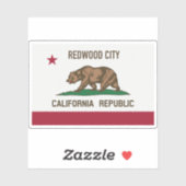 Redwood City CA Sticker (Vel)