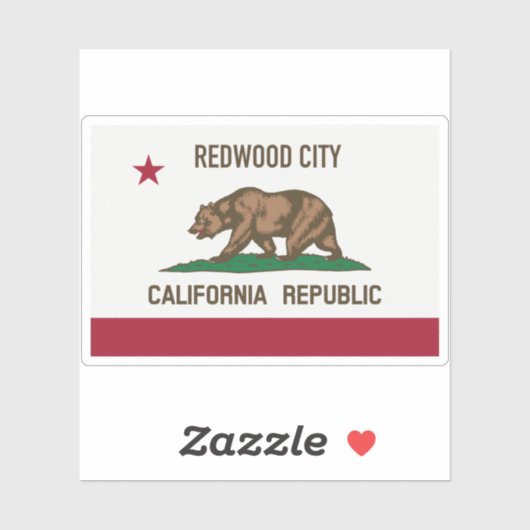 Redwood City CA Sticker (Vel)
