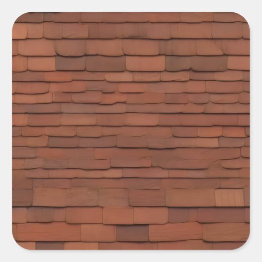 Redwood dakshingles vierkante sticker (Voorkant)