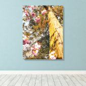 Redwood en Cherry Blossom Canvas Afdruk (Insitu (Houten vloer))