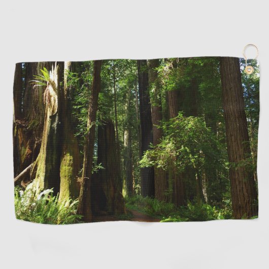Redwood en Ferns in Redwood National Park Golfhanddoek (Horizontaal)