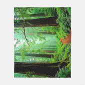 Redwood Forest Misty Tranquility Ontwerp Fleece Deken (Voorkant)