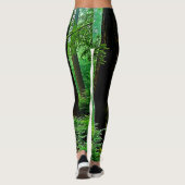 Redwood Forest Misty Tranquility Ontwerp Leggings (Achterkant)