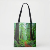 Redwood Forest Misty Tranquility Ontwerp Tote Bag (Voorkant)