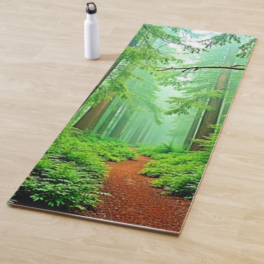 Redwood Forest Misty Tranquility Ontwerp Yogamat (In situ)