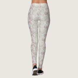Redwood-Green Paisley Pattern-Leggings Leggings