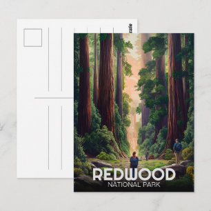 Redwood nationaal staatspark, Californische kust Briefkaart