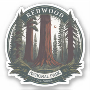 Redwood nationaal staatspark, Kust Californië Sticker