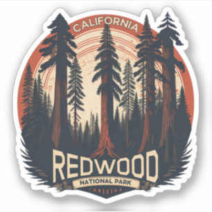 Redwood nationaal staatspark, Kust Californië Sticker