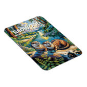 Redwood National Park Animal Otters Van Gogh Style Magneet (Rechterzijde)