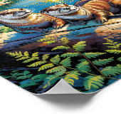 Redwood National Park Animal Otters Van Gogh Style Poster (Hoek)