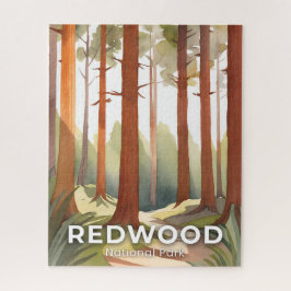 Redwood National Park | Aquarel Reis Kunst Legpuzzel