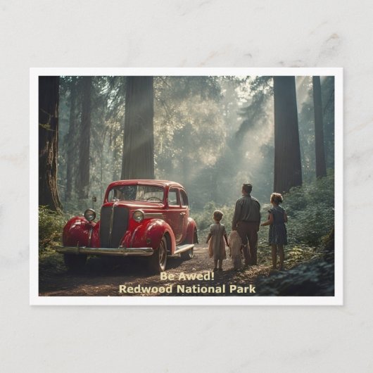 Redwood National Park - Be Awed - Travel Style Briefkaart (Voorkant)
