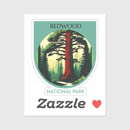 Redwood National Park Beauty in Californië Sticker (Vel)