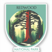 Redwood National Park Beauty in Californië Sticker (Voorkant)