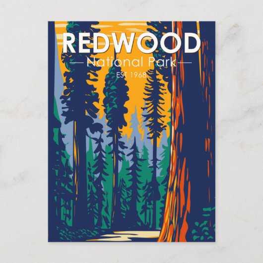 Redwood National Park California  Briefkaart (Voorkant)