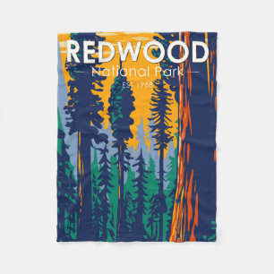 Redwood National Park California  Fleece Deken