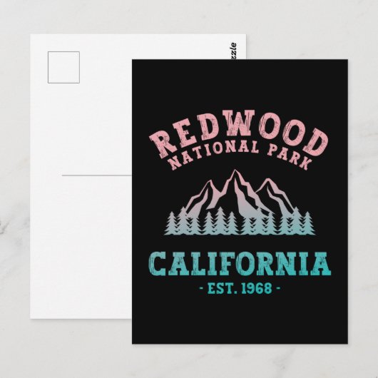 Redwood National Park California Gradient Briefkaart (Voorkant / Achterkant)