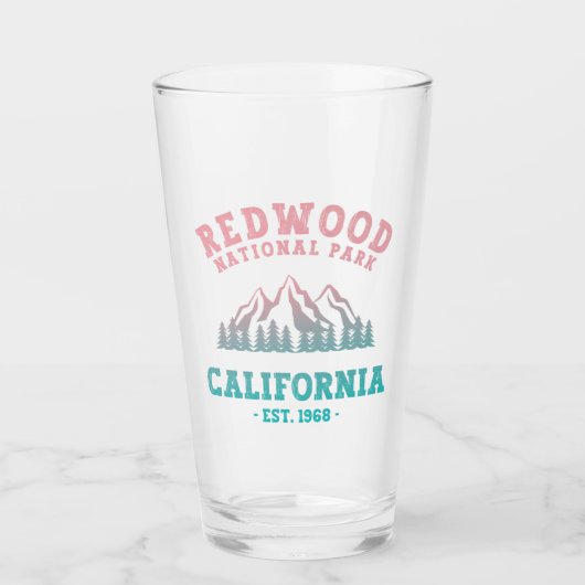 Redwood National Park California Gradient Glas (Voorkant)
