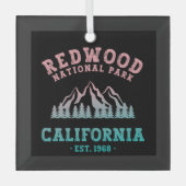Redwood National Park California Gradient Glas Ornament (Voorkant)