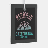 Redwood National Park California Gradient Glas Ornament (Voorkant Rechts)