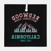 Redwood National Park California Gradient Glas Ornament (Achterkant)