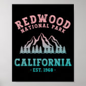 Redwood National Park California Gradient Poster (Voorkant)