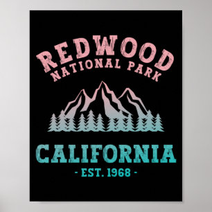 Redwood National Park California Gradient Poster