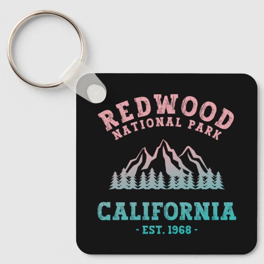 Redwood National Park California Gradient Sleutelhanger (Voorkant)