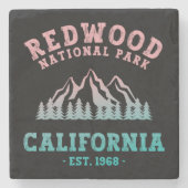 Redwood National Park California Gradient Stenen Onderzetter (Voorkant)