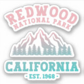 Redwood National Park California Gradient Sticker (Voorkant)