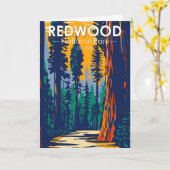 Redwood National Park California  Kaart (Gele Bloem)