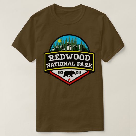 REDWOOD NATIONAL PARK CALIFORNIA REDWOODS MOUNTAE T-SHIRT (Design voorkant)