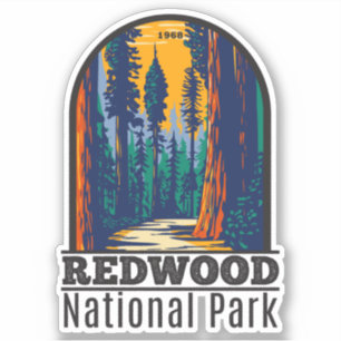 Redwood National Park California  Sticker