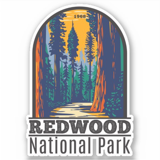 Redwood National Park California  Sticker (Voorkant)
