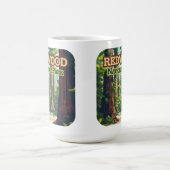 Redwood National Park California Tree Retro Koffiemok (Center)