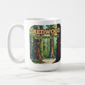Redwood National Park California Tree Retro Koffiemok (Links)