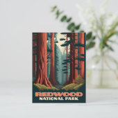 Redwood National Park California Trees Briefkaart (Staand voorkant)