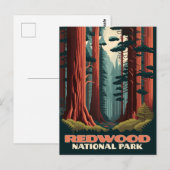 Redwood National Park California Trees Briefkaart (Voorkant / Achterkant)