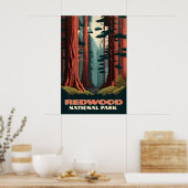 Redwood National Park California Trees Poster (Keuken)