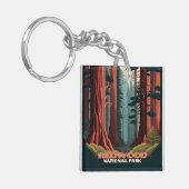 Redwood National Park California Trees Sleutelhanger (Voorkant Links)