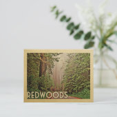 Redwood National Park California Vintage Travel Briefkaart (Staand voorkant)